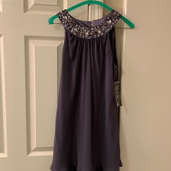 Beaded Jewel Neck Dress New with tags - Picture 1 of 4